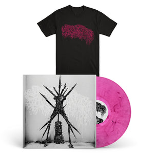 SANGUISUGABOGG "Hideous Aftermath" LP + T-Shirt Bundle MAGENTA LILAC MARBLED BLACK