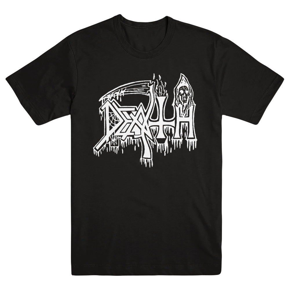 DEATH "Classic Logo White On Black" T-Shirt